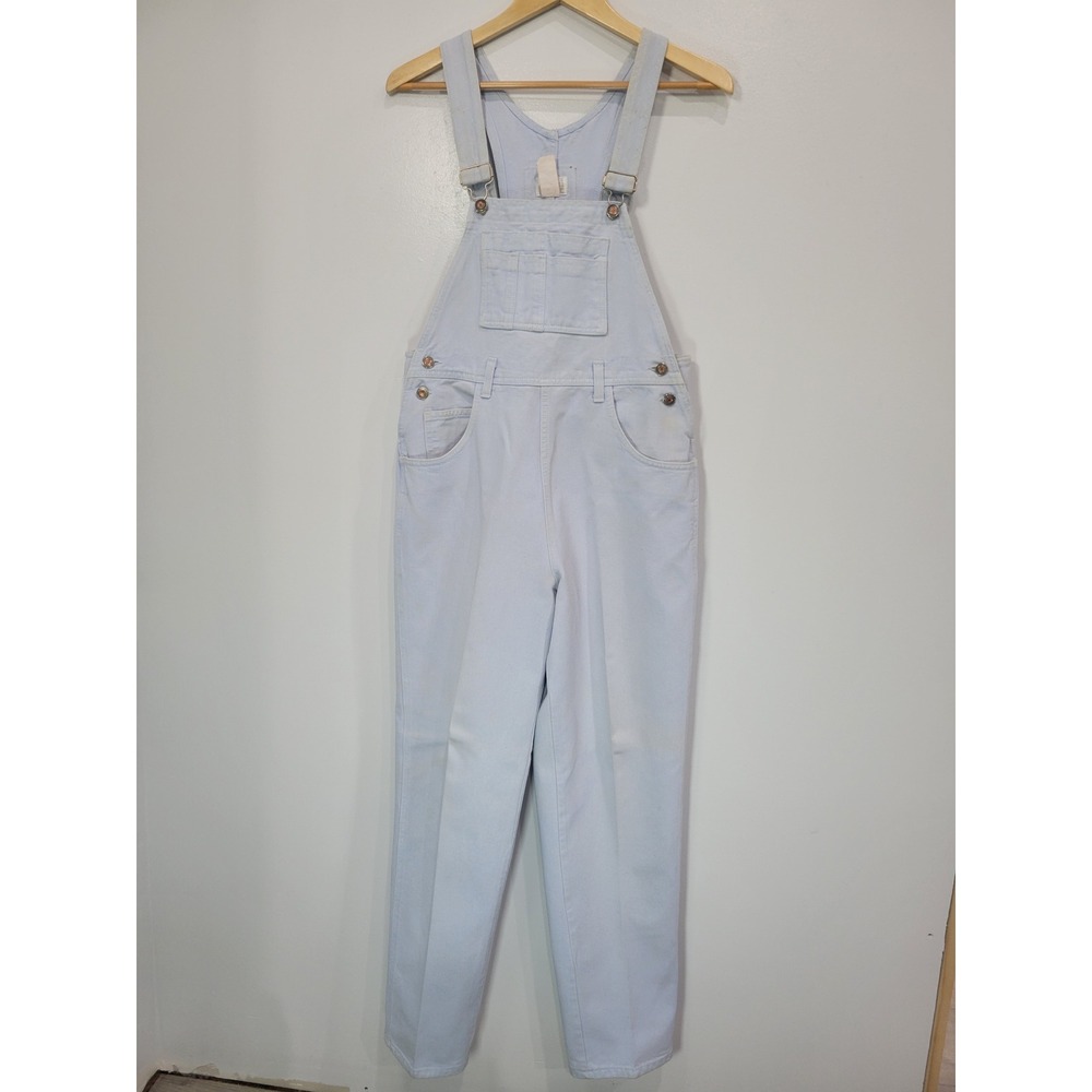 Vintage 90s Moda International Victorias Secret Light Wash Denim Overalls M